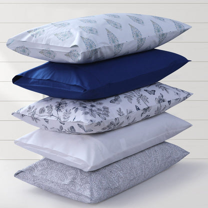 Ensemble de draps en percale de coton biologique Tribeca Living, 400 fils, poches extra profondes