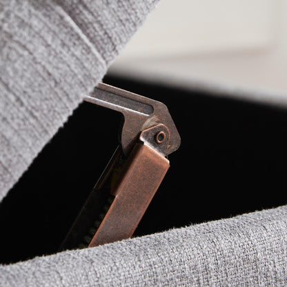 Banc ottoman de rangement capitonné, repose-pieds rectangulaire