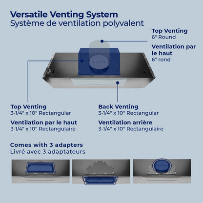 Hauslane 36 Under Cabinet Range Hood - UC-PS18BLK-36|Hotte de cuisinière sous l'armoire Hauslane de 36 po - UC-PS18BLK-36