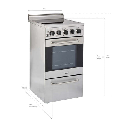 Prestige par Unique Cuisinière électrique de 20 po à convection - UGP-20V EC S/S | Cuisinière électrique Prestige par Unique de 20 po à convection - UGP-20V EC S/S | U20VECSS