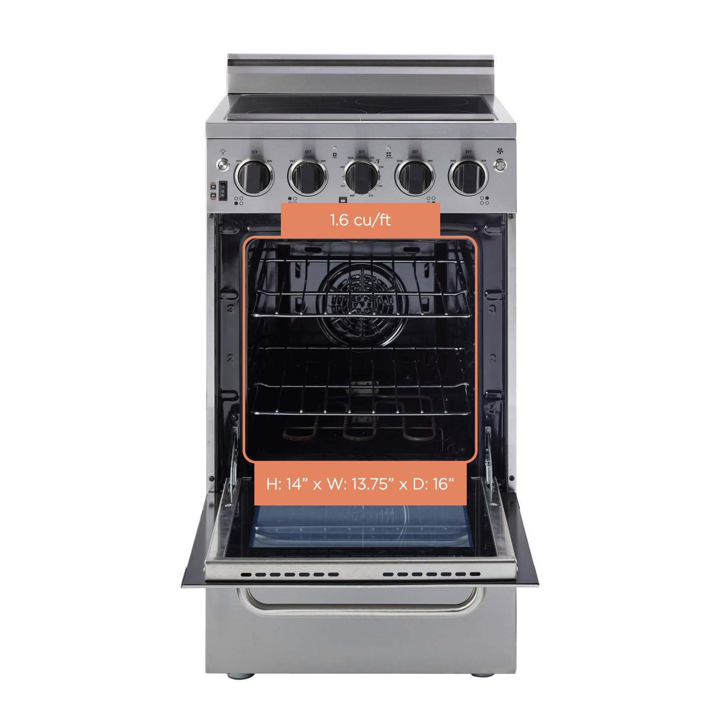 Prestige par Unique Cuisinière électrique de 20 po à convection - UGP-20V EC S/S | Cuisinière électrique Prestige par Unique de 20 po à convection - UGP-20V EC S/S | U20VECSS