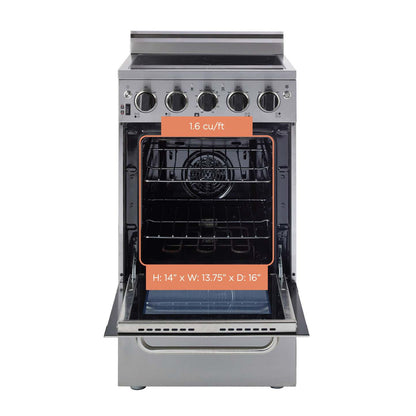 Prestige par Unique Cuisinière électrique de 20 po à convection - UGP-20V EC S/S | Cuisinière électrique Prestige par Unique de 20 po à convection - UGP-20V EC S/S | U20VECSS