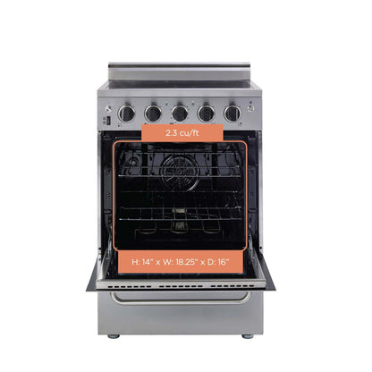 Prestige par Unique Cuisinière électrique à convection de 24 po - UGP-24V EC S/S | Cuisinière électrique Prestige par Unique de 24 po à convection - UGP-24V EC S/S | U24VECSS