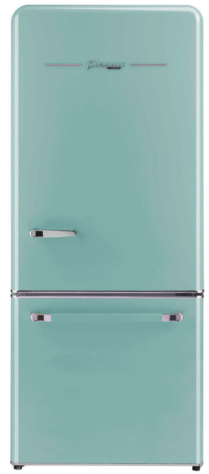 Classic Rétro par Unique 18 pi³ Réfrigérateur à congélateur sans givre en bas - UGP-510L T AC | Classic Retro by Unique Frost-Free Bottom Freezer Refrigerator 18 cu.ft. - UGP-510L T AC | U510LTAC