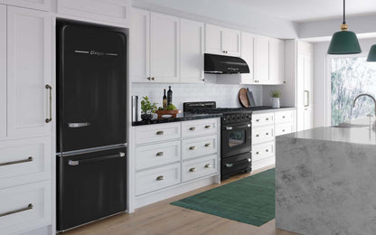 Classic Rétro par Unique 18 pi³ Réfrigérateur à congélateur sans givre en bas - UGP-510L B AC | Réfrigérateur à congélateur inférieur sans givre Classic Retro by Unique de 18 pi.cu. -UGP-510L B CA | U510LBAC