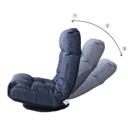 Ensemble de fauteuil inclinable rembourré sans accoudoirs avec pouf et appui-tête réglable