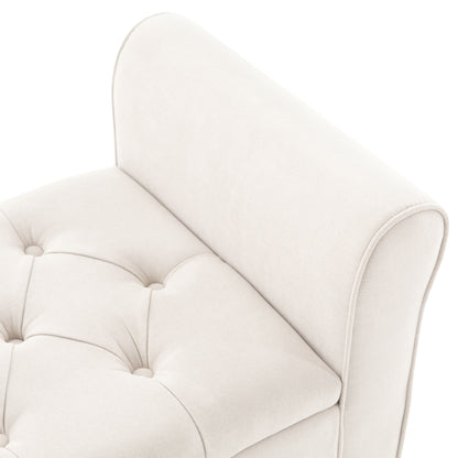 Banc de rangement rembourré, banc d'entrée avec dessus rabattable touffeté, 50,4 pouces