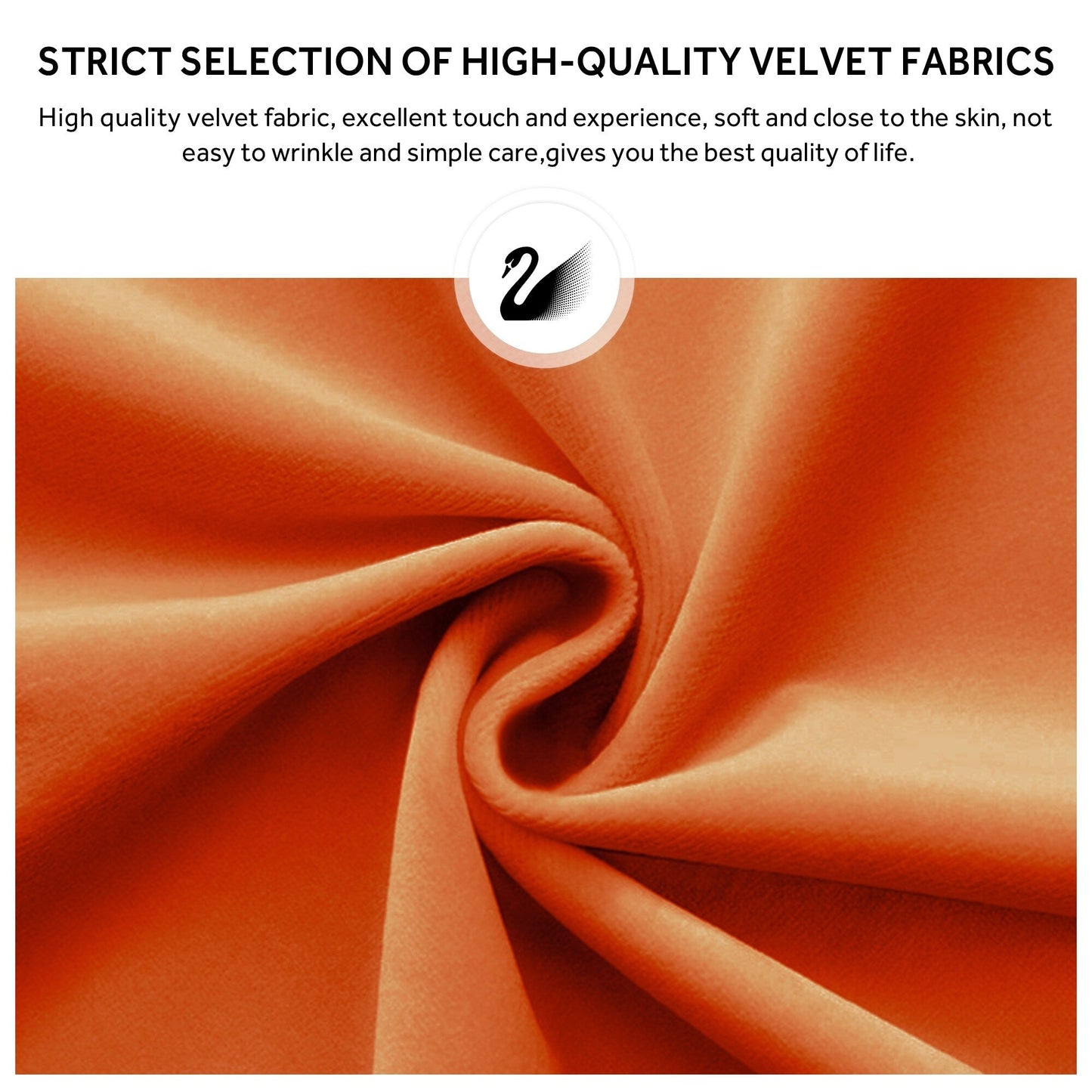 Chaise de salle à manger capitonnée en velours avec pieds en bois massif, lot de 6