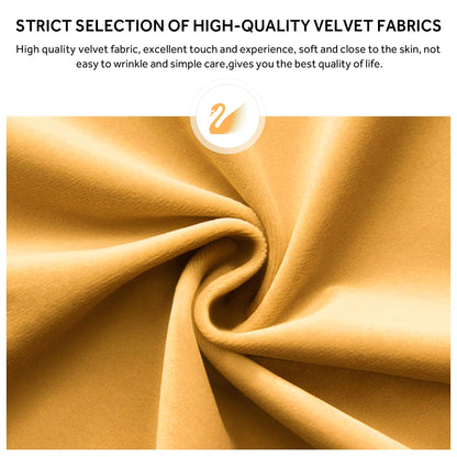 Chaise de salle à manger capitonnée en velours avec pieds en bois massif, lot de 6