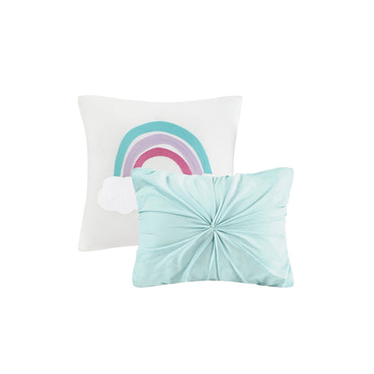 Ensemble de couette à pompons Ensley en coton jacquard par Intelligent Design Kids