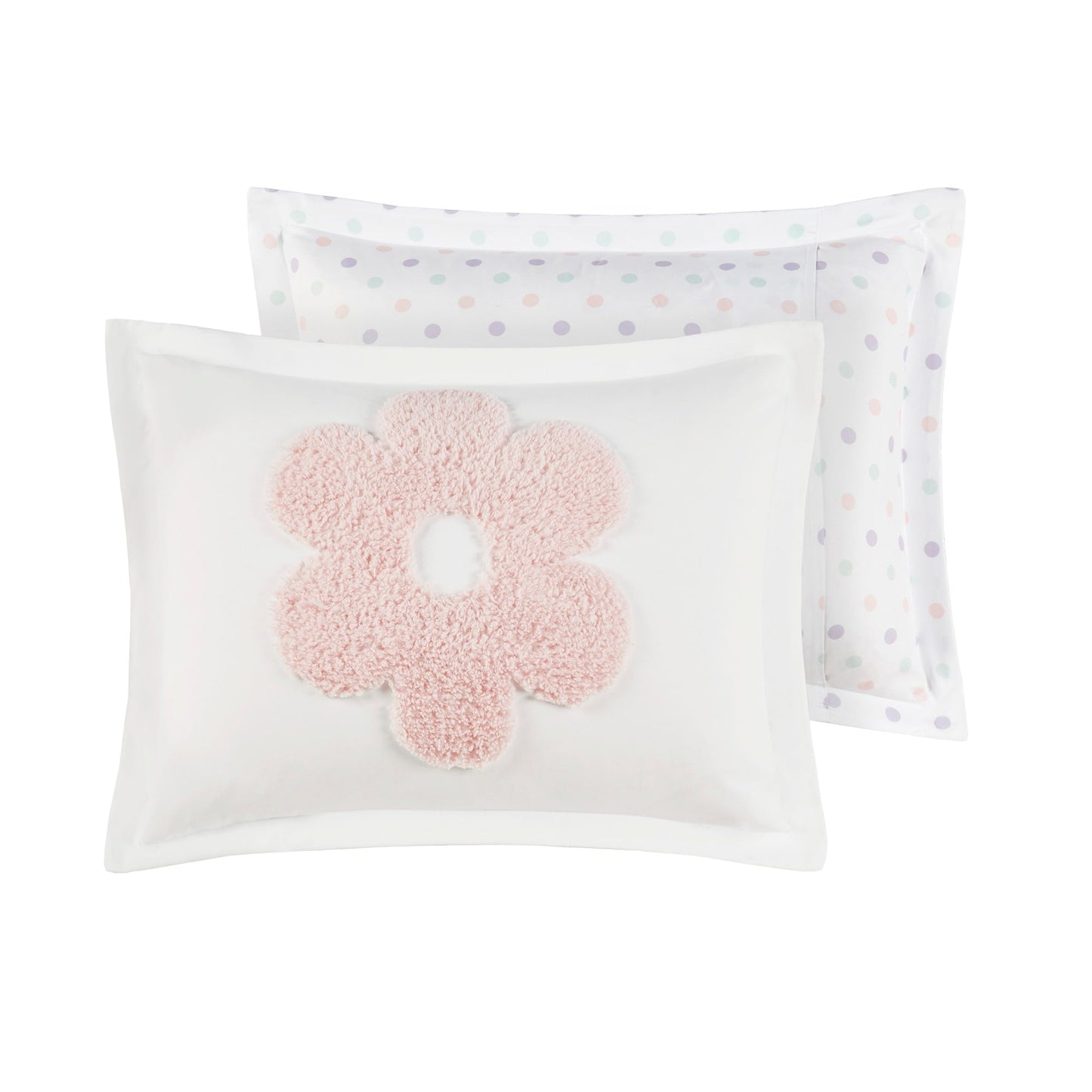 Parure de lit réversible en chenille tuftée à motif floral Madeline Kids d'Intelligent Design Kids