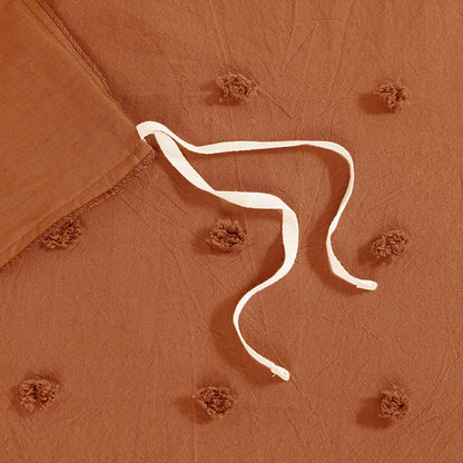 Parure de lit Intelligent Design en coton jacquard maïs avec taies d'oreiller carrées et coussins décoratifs