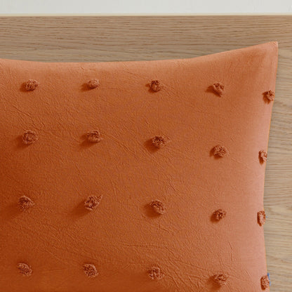 Parure de lit Intelligent Design en coton jacquard maïs avec taies d'oreiller carrées et coussins décoratifs