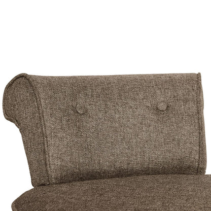 Tabouret de coiffeuse VEIKOUS avec dossier bas et pieds en bois - 17,3 x 15,7 x 25,1