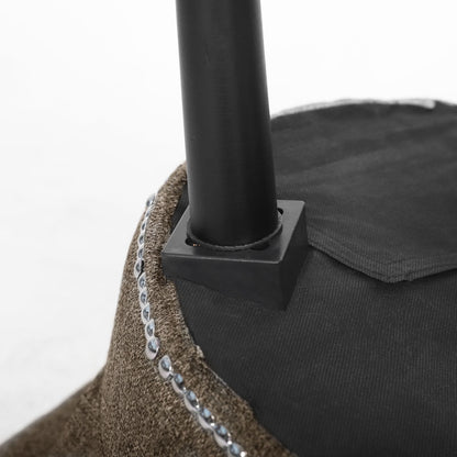 Tabouret de coiffeuse VEIKOUS avec dossier bas et pieds en bois - 17,3 x 15,7 x 25,1