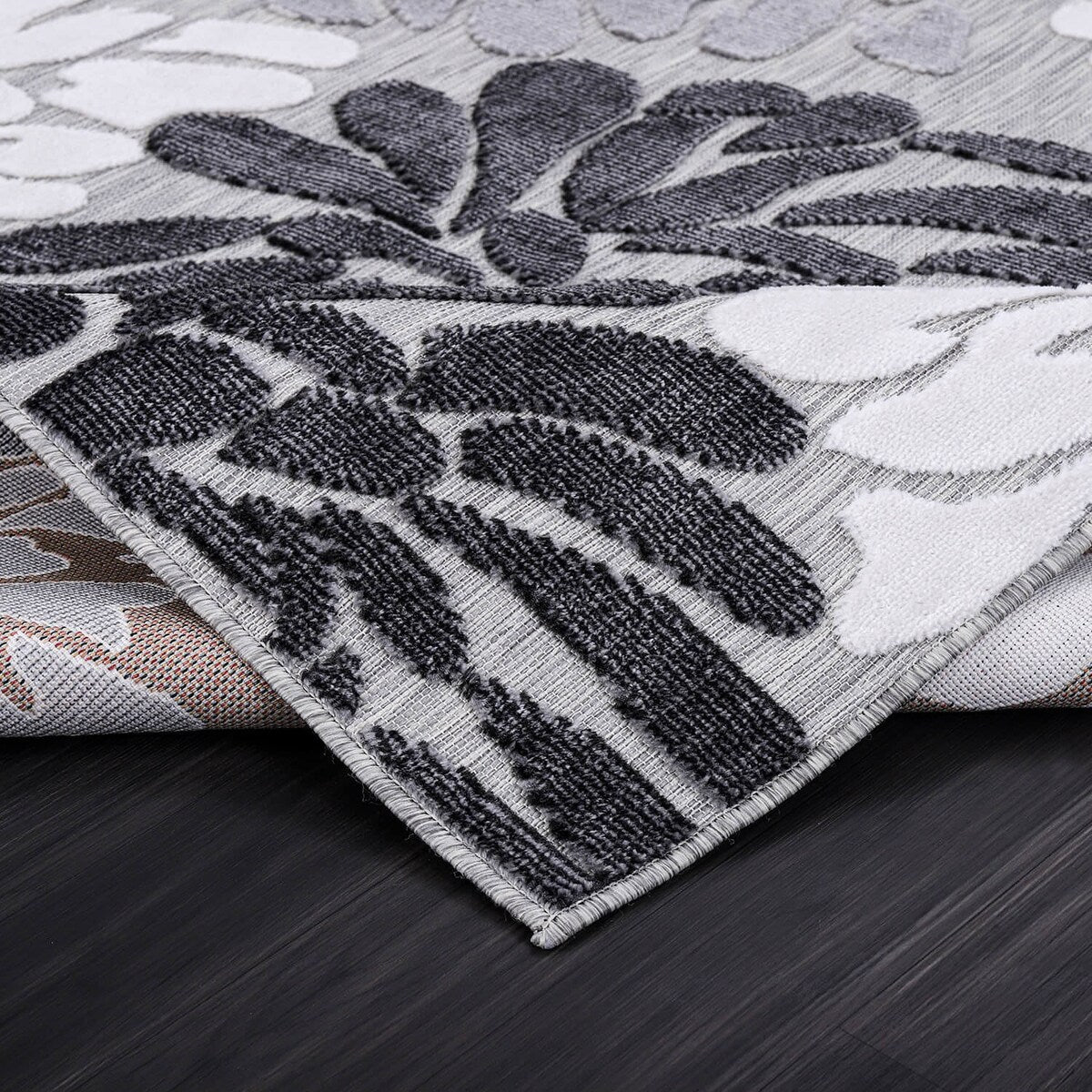 VILLADECOR Tapis d'intérieur/extérieur à motif floral, poils courts ou longs, pour terrasse