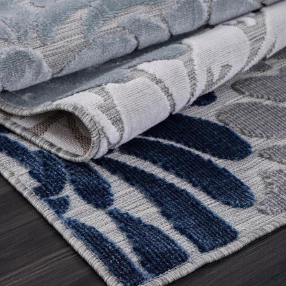 VILLADECOR Tapis d'intérieur/extérieur à motif floral, poils courts ou longs, pour terrasse