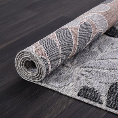 VILLADECOR Tapis d'intérieur/extérieur à motif floral, poils courts ou longs, pour terrasse