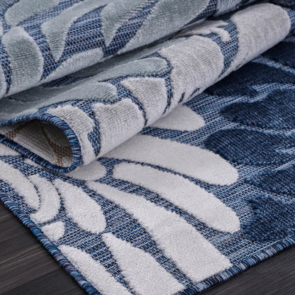 VILLADECOR Tapis d'intérieur/extérieur à motif floral, poils courts ou longs, pour terrasse