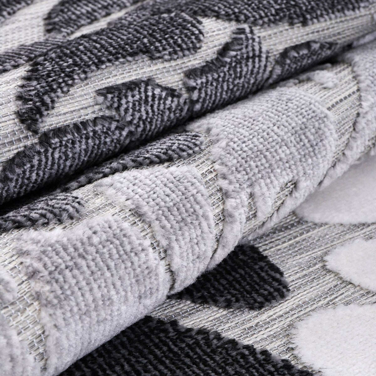 VILLADECOR Tapis d'intérieur/extérieur à motif floral, poils courts ou longs, pour terrasse