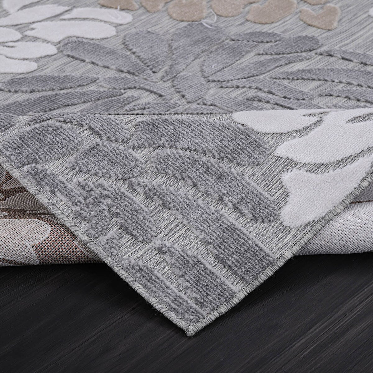 VILLADECOR Tapis d'intérieur/extérieur à motif floral, poils courts ou longs, pour terrasse