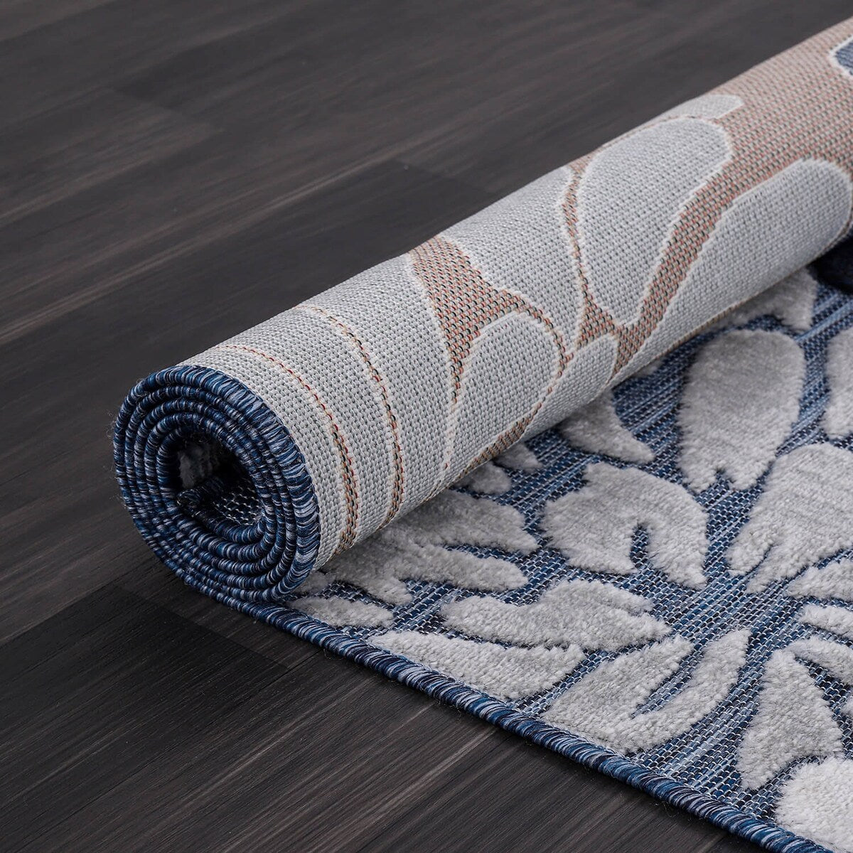 VILLADECOR Tapis d'intérieur/extérieur à motif floral, poils courts ou longs, pour terrasse