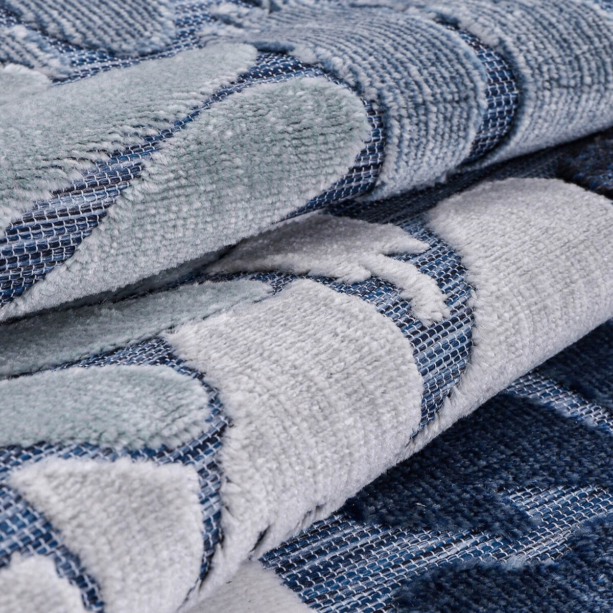 VILLADECOR Tapis d'intérieur/extérieur à motif floral, poils courts ou longs, pour terrasse