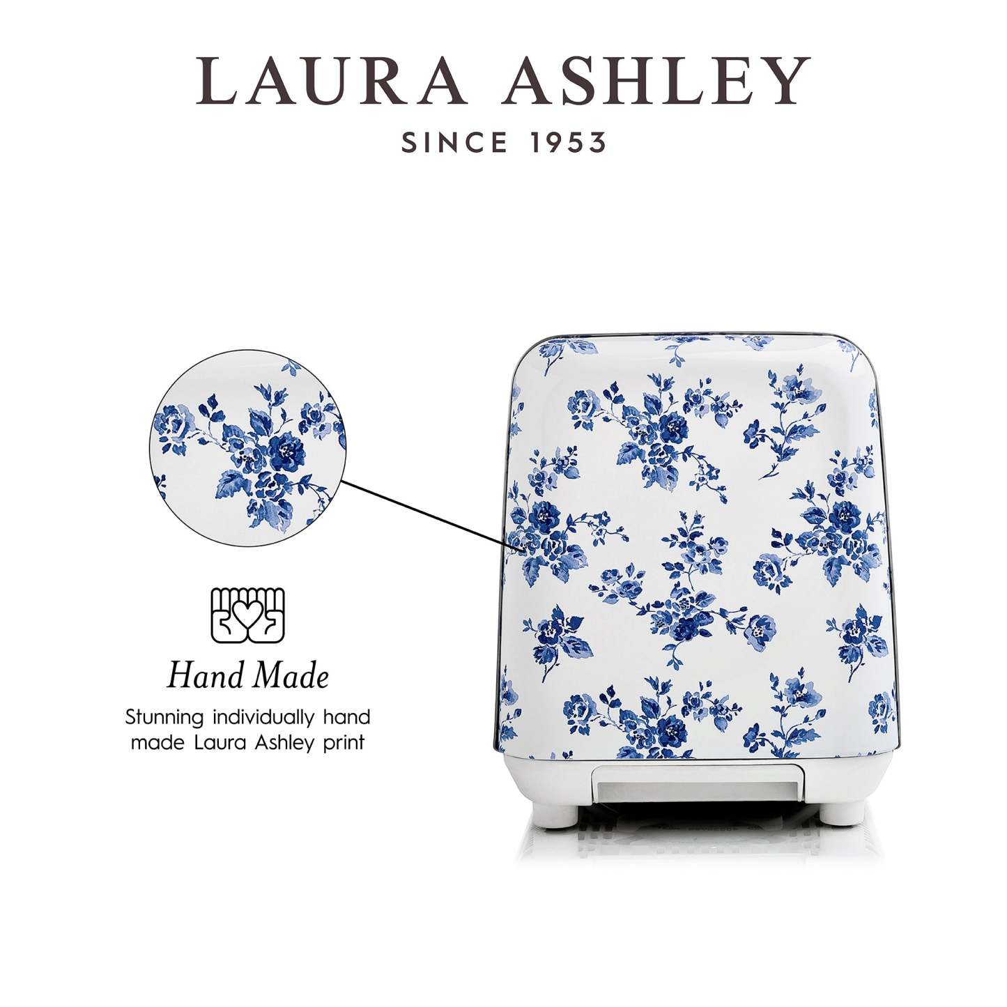 Laura Ashley Grille-pain à 2 tranches en acier inoxydable, rosier de Chine - VQ-SBT582-LACR-CA