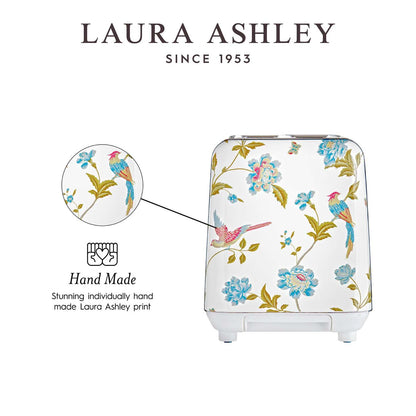 Laura Ashley Grille-pain à 2 tranches en acier inoxydable, blanc d’Elveden - VQ-SBT582-LAEW-CA