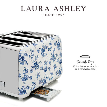 Laura Ashley Grille-pain à 4 tranches, rosier de Chine - VQ_SBT583-LACR-CA