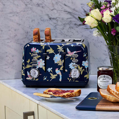 Laura Ashley Grille-pain à 4 tranches Elveden bleu marine - VQ_SBT583-LAN-CA