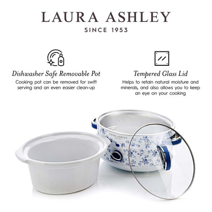 Mijoteuse Laura Ashley de 3,5 l, rosier de Chine - VQ-SLWC3L-LACR-CA