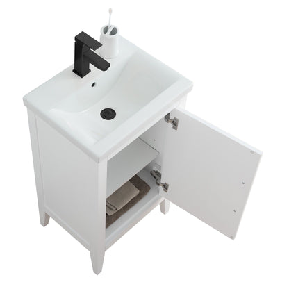 Meuble-lavabo simple Vanity Art 20, 24 ou 30 avec dessus en céramique