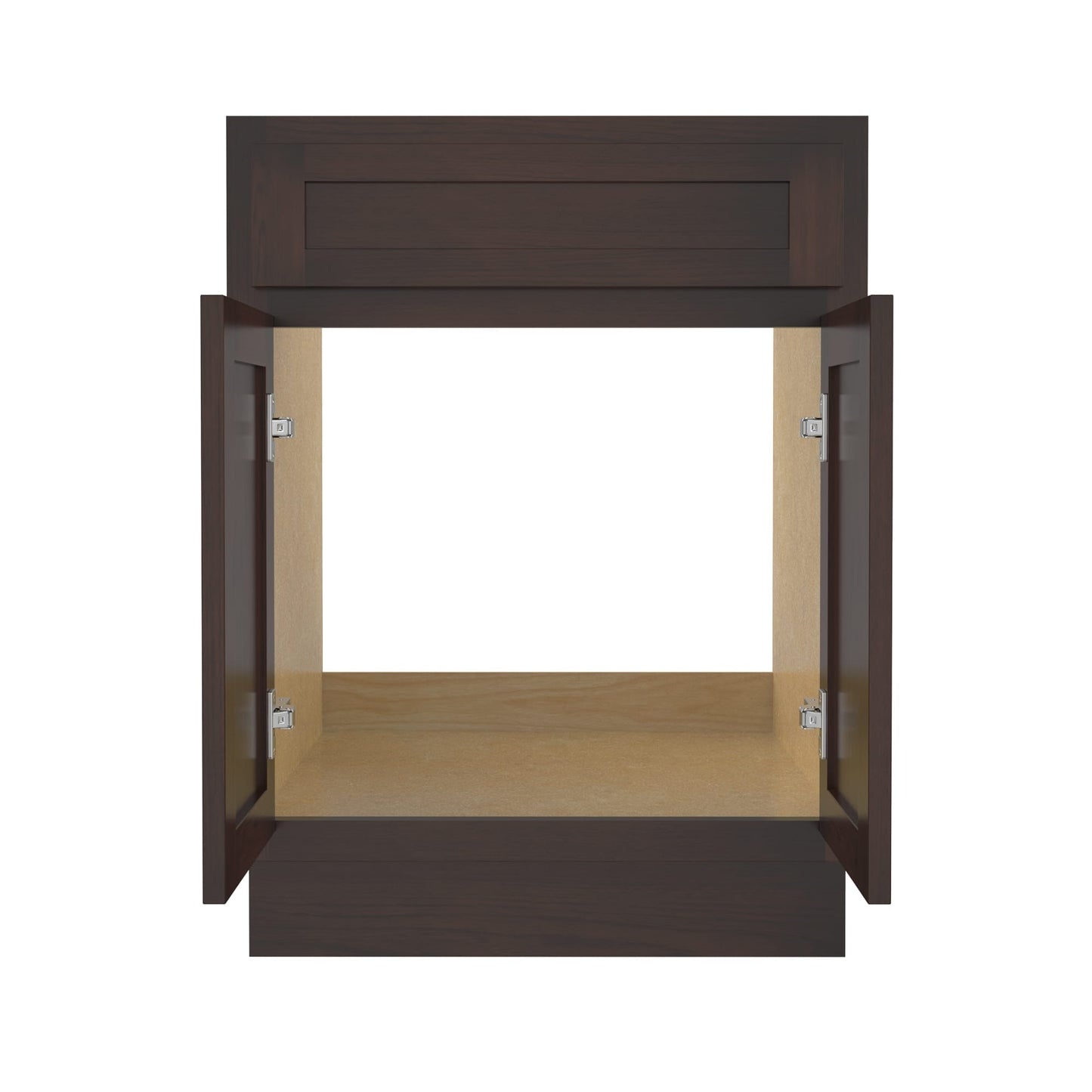 Meuble-lavabo simple en bois massif de 24 pouces de Vanity Art