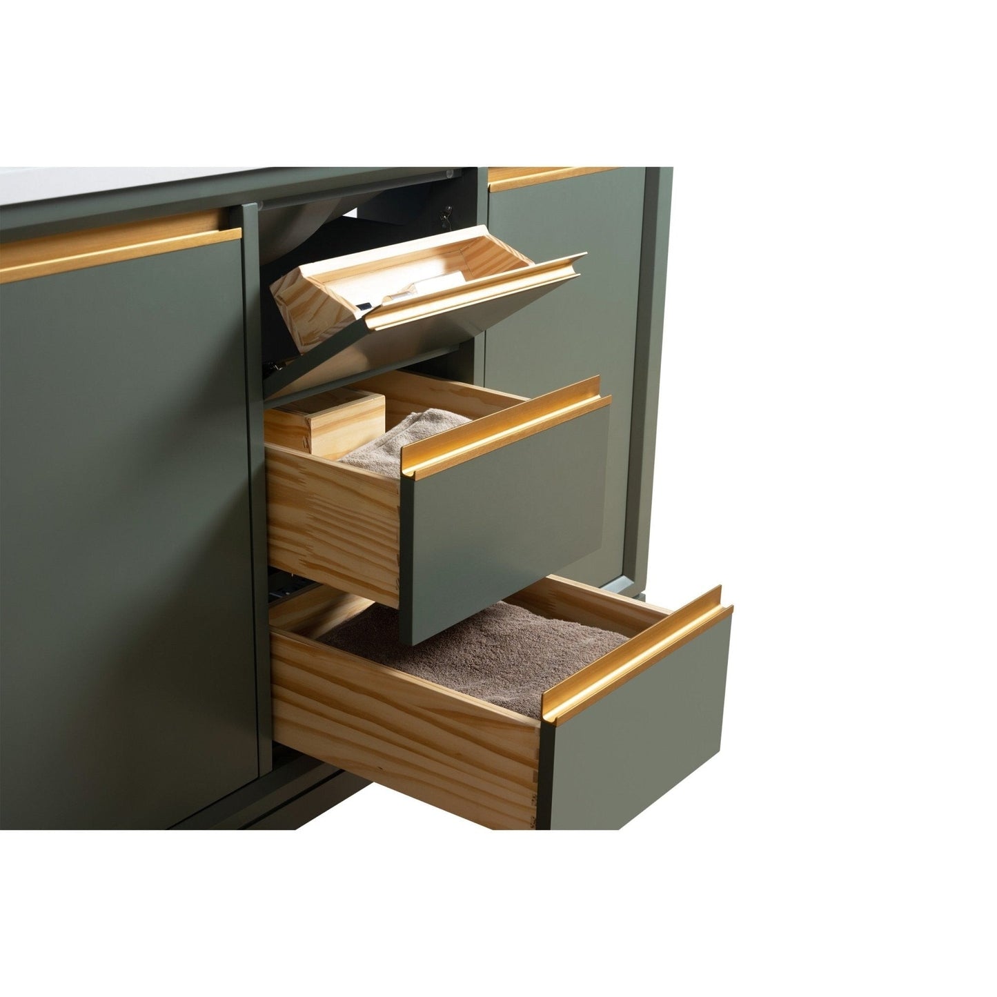 Meuble-lavabo de salle de bain Vanity Art avec lavabo en céramique et plateau en marbre reconstitué