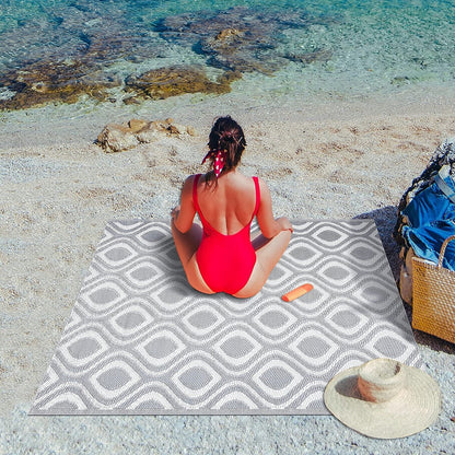 Tapis de sol/tapis d'extérieur léger et réversible Venice en plastique recyclé