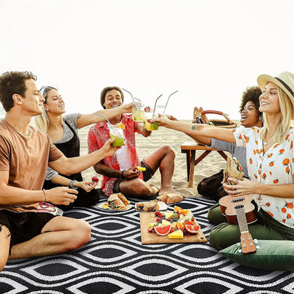 Tapis de sol/tapis d'extérieur léger et réversible Venice en plastique recyclé