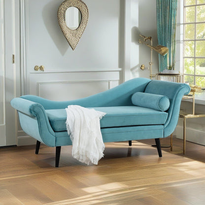 Chaise longue vintage avec accoudoirs en volutes par Christopher Knight Home