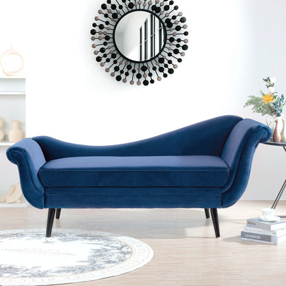 Chaise longue vintage avec accoudoirs en volutes par Christopher Knight Home
