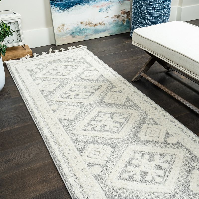 Quinto Westerner Shag Area Rug - 2'7 x 8'|Tapis à poil long Quinto Westerner - 2 pi 7 po x 8 pi