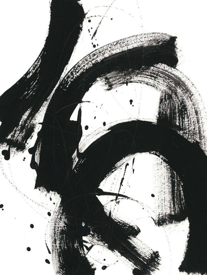 Œuvre d'art murale géante « Onyx Gesture II » 72 x 54