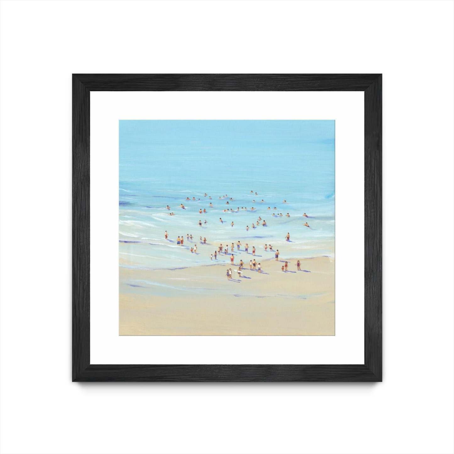 Beach Day I Matted and Framed Black 36x36 Wall Art|Œuvre d’art murale encadrée noire et mate « Beach Day I » 36 x 36