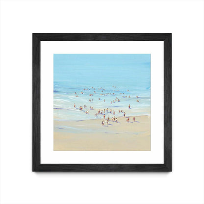 Beach Day I Matted and Framed Black 36x36 Wall Art|Œuvre d’art murale encadrée noire et mate « Beach Day I » 36 x 36