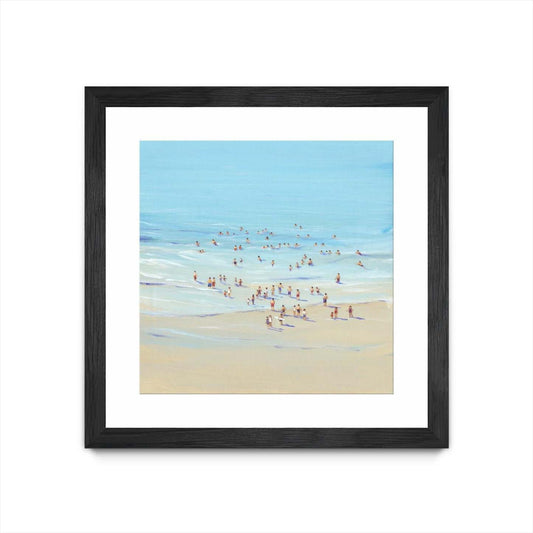 Beach Day I Matted and Framed Black 36x36 Wall Art|Œuvre d’art murale encadrée noire et mate « Beach Day I » 36 x 36