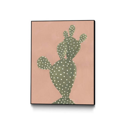 Œuvre d'art murale sur toile encadrée noire « Coral Cacti Ii » 24 x 32