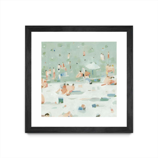 Summer Confetti I Matted and Framed Black 36x36 Wall Art|Œuvre d'art murale encadrée noire et mate « Summer Confetti I » 36 x 36