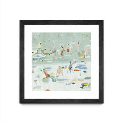 Summer Confetti Ii Matted and Framed Black 36x36 Wall Art|Œuvre d'art murale encadrée noire et mate « Summer Confetti Ii » 36 x 36