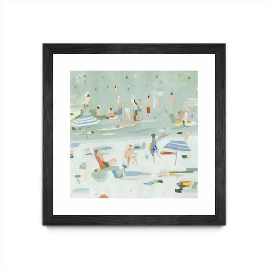 Summer Confetti Ii Matted and Framed Black 36x36 Wall Art|Œuvre d'art murale encadrée noire et mate « Summer Confetti Ii » 36 x 36