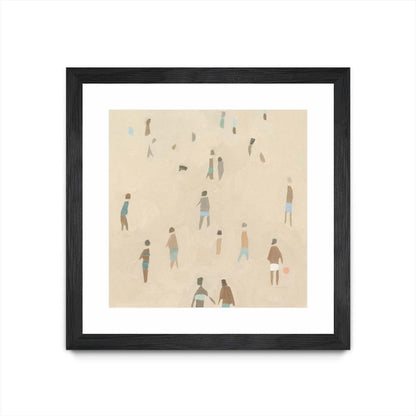 Beach Goer Iv Matted and Framed Black 36x36 Wall Art|Œuvre d’art murale encadrée noire et mate « Beach Goer Iv » 36 x 36