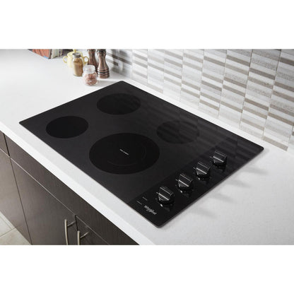 Table de cuisson électrique Whirlpool 30 à 4 éléments - Noir - WCE55US0HB | Surface de cuisson électrique Whirlpool de 30 po à 4 éléments - noire - WCE55US0HB